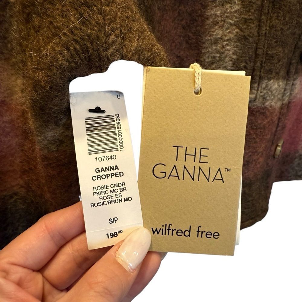 NWT Aritzia Wilfred Free The Ganna Crop Italian Wool Plaid Shacket - Womens S - Picture 5 of 9